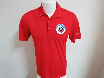 S-3XL BMW Red Nike Dri-Fit Men's #42V Golf Polo Shirt - Image 1 of 4