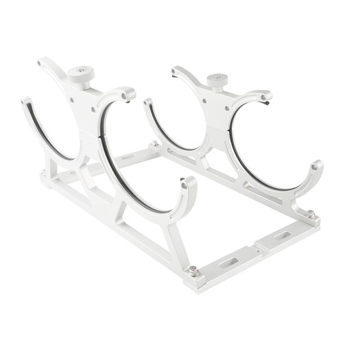 BEVINSEE 7" 10lb&15lb Nitrous Oxide Nos Billet Dual Bottle Bracket Holder Silver - Picture 13 of 13