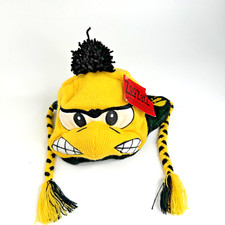 Zoozatz Angry Birds Youth One Size Knit Cap Hat Yellow Black Tassels Tag 2018