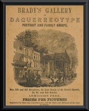 1840s Daguerreotype Mathew Brady Poster Reprint On 100 Year Old Paper P034