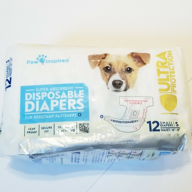 12ct Paw Inspired Dog Diapers Disposable Female in Heat Incontinence eBay