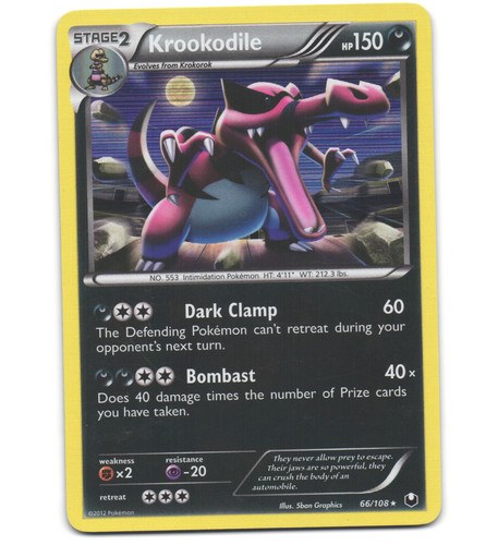 Pokemon Krookodile - 66/108 066/108 Deck Exclusives Rare card | eBay Pokemon Krookodile - 66/108 066/108 Deck Exclusives Rare card | eBay