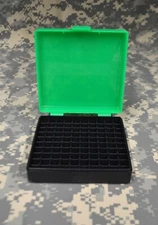 (1) BERRYS PLASTIC AMMO BOX ZOMBIE COLOR 45 acp / 40 cal /10mm 100 rd