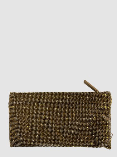 $445 Benedetta Bruzziches Women's Gold Your Best Friend Petite Purse Bag