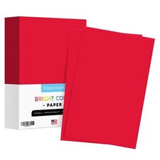 11 x 17 Red Bright Colored Paper - Regular 24lb Paper - 500 Sheets