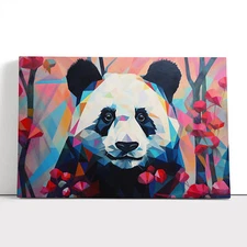 Panda Geometric Canvas Print Wall Art Framed Poster Picture Home Decor