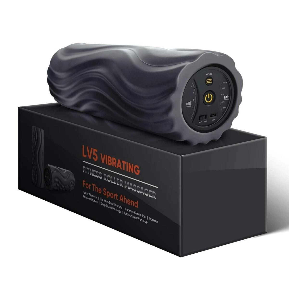 Vibrating Foam Roller 5 Speed Electric Foam Roller Strong Foam Roller