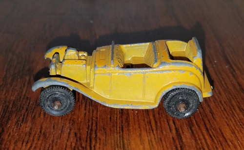 (4) Vintage Tootsie Spielzeug Druckguss Autos rot Abarth gelb grün & blau Roadster - Bild 7 von 10