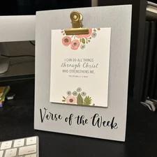 Christian Tabletop Sign Decor Home Office Verse Of The Week Inspiration Wood
