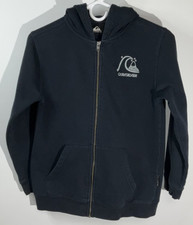 Quiksilver Full Zip Hoodie Youth Large Black