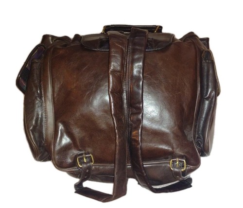 Mochila de cuero marrón HiDesign vintage mochila bolso de hombro de viaje - Imagen 2 de 7