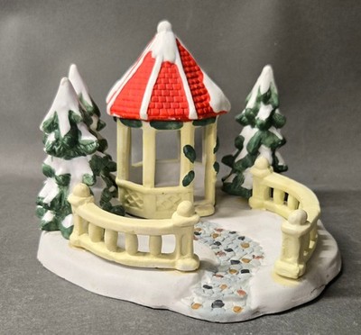Vintage Christmas Village Town Gazebo 5'' Christmas Village Accessory Building