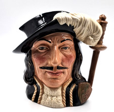 1955 Royal Daulton Athos 3 Musketeers Large Toby Mug 7".5 D6452 England Vintage