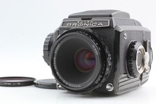 Late Black MINT Zenza Bronica S2A Body NIKKOR-P 75mm f/2.8 Lens From JAPAN