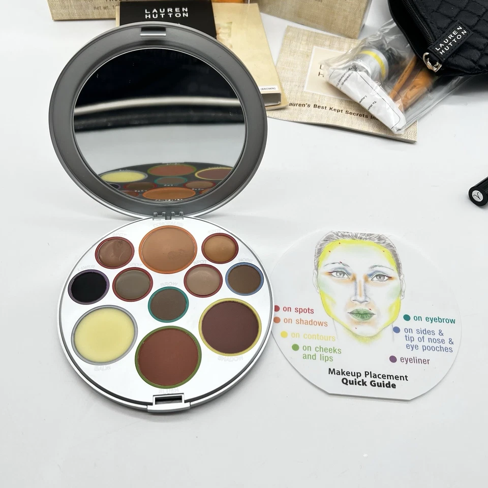 VTG Lauren Hutton's Good Stuff Full Makeup Set w/2 Brown Dark Makeup Palette NOS - Image 4 of 4