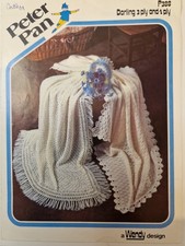 Copy Vintage Peter Pan 3ply 4ply Baby Shawls Knitting & Crochet Pattern P388