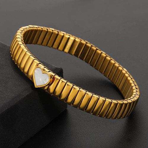 Elastic Love Ring Stainless Steel Star Bangle Watch Strap Band Men Jewelry - Picture 9 of 35