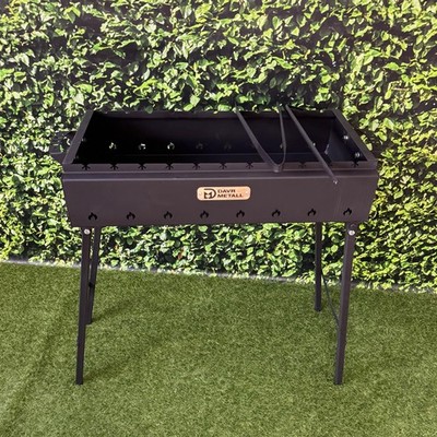 Mangal Grill 70 cm mit klappbaren Beinen   Holzkohlegrill aus 2 mm Stahl