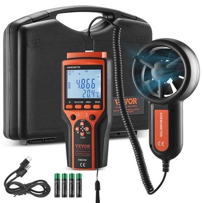 Split Handheld Anemometer Digital Wind Speed CFM Meter Gauge 14-140 with LED