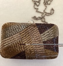 Holiday Beaded Clutch. Sfera evening bag with chain. New Year s Eve Party Purse