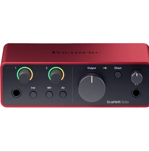 Focusrite Scarlett Solo 4. Gen USB Audio Interface - Rot