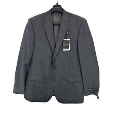 Lauren Ralph Lauren Lancaster Blazer Sport Coat Grey Blue Plaid 38 REG