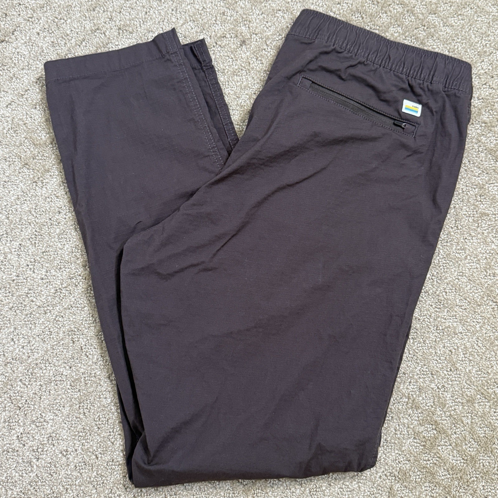 Vuori Climber Pants Mens XXL Charcoal Gray Slim Fit Ripstop Elastic Waist image 7