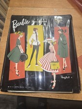 Vintage 1961 BARBIE PONYTAIL Black Vinyl Doll CARRYING CASE Mattel. See Photos