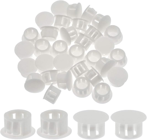 30PCS 13Mm (1/2") White Hole Plugs Plastic Flush Type Hole Plugs Snap in Locking - Picture 8 of 12