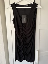 Prettylittlething Size 14 Slinky Bodycon Dress Ruched Holiday Night Out