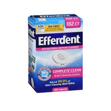 Anti-Bacterial Dental Appliance Cleanser Complete Clean 102 Tabs By Efferdent