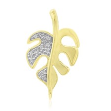 0,058ct Diamant Goldplattierter Silberanhänger