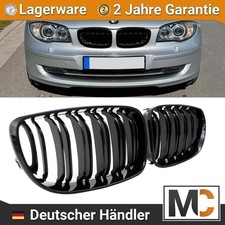 Frontgrill Schwarz Glanz Doppelsteg Kit passend f�r BMW 1er E81 E82 E87 E88