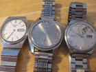 LOT OF  3 RARE SEIKO VINTAGE AUTOMATIC MENS WATCHES VGC BUT PROJECTS