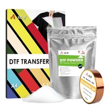 DTF Transfer Film and Powder Kit - 30 Sheets A4 DTF Film for Sublimation and ...