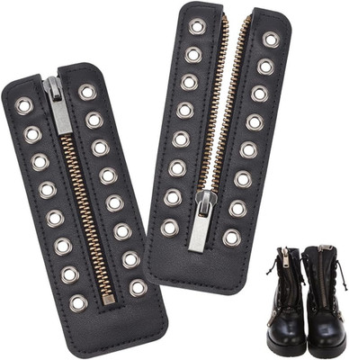 Leather Lace-in Boot Zipper Inserts