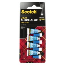 Scotch Liquid Super Glue 4 Count Fast Drying Adhesive for Crafts Repairs 0.17 oz