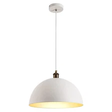 YHANFENGCY White Gold Pendant Light 15.74" Modern Industrial Lamp for Kitchen