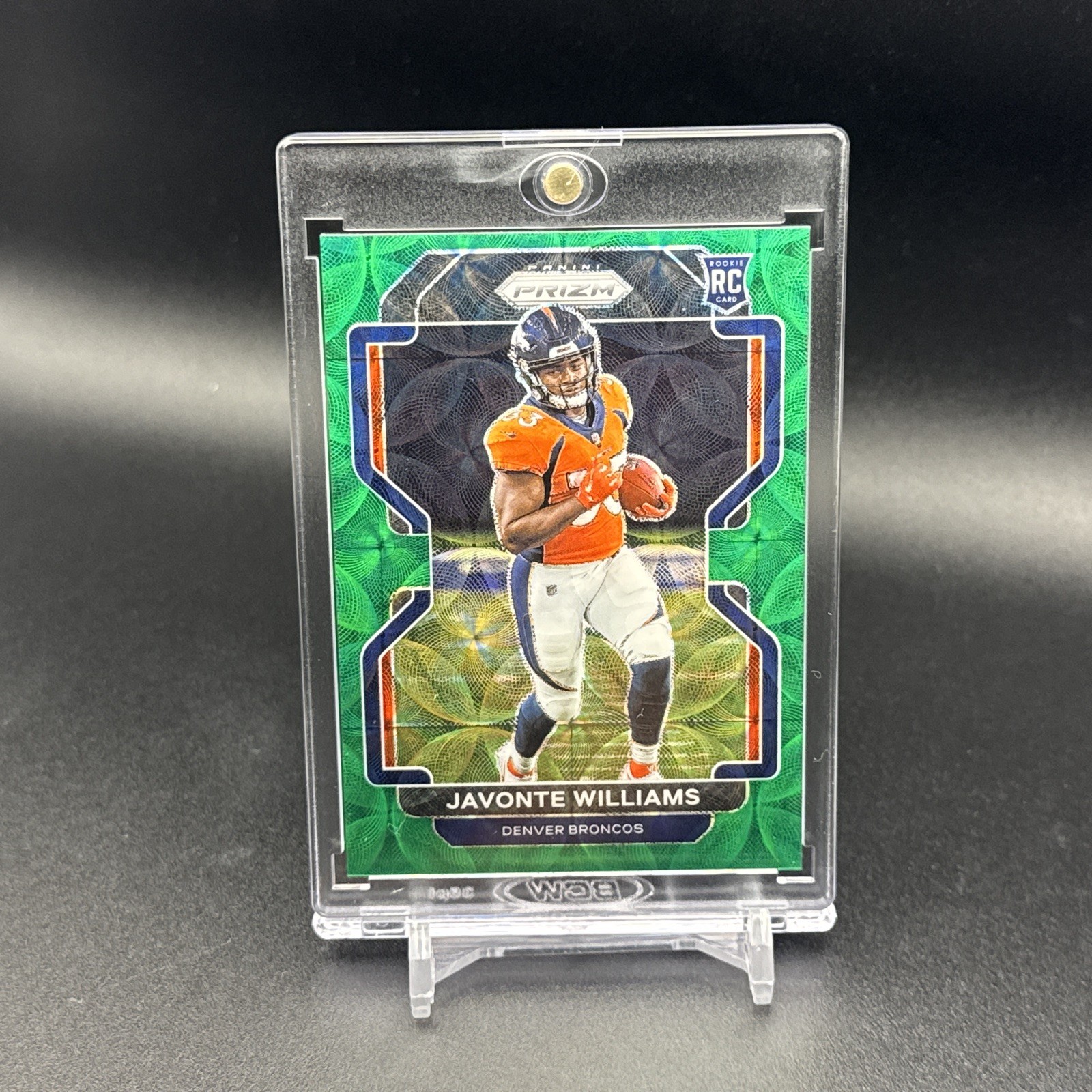 2021 Panini Prizm Javonte Williams RC Rookie Green Scope Prizm #’d/75 Broncos 🏈