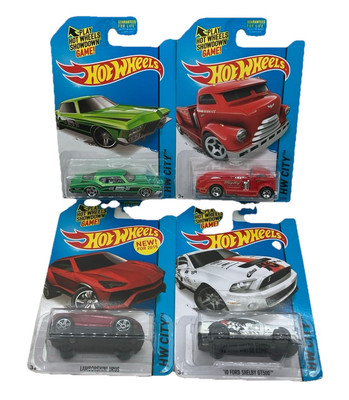 Hot Wheels  City  1971 Riviera, MiG Rig, 2010 Shelby GT500 & Lamborghini Urus (J
