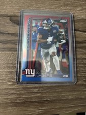 2025 Topps Chrome Malik Nabers #225 Red White Blue Refractor New York Giants