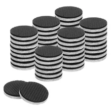 48 Pcs 1 1/8" Round Felt & EVA Furniture Pads, Floor Protectors, Gray+Black