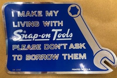 Vintage Snap On Tools Printed In USA Sticker Rare Collectable