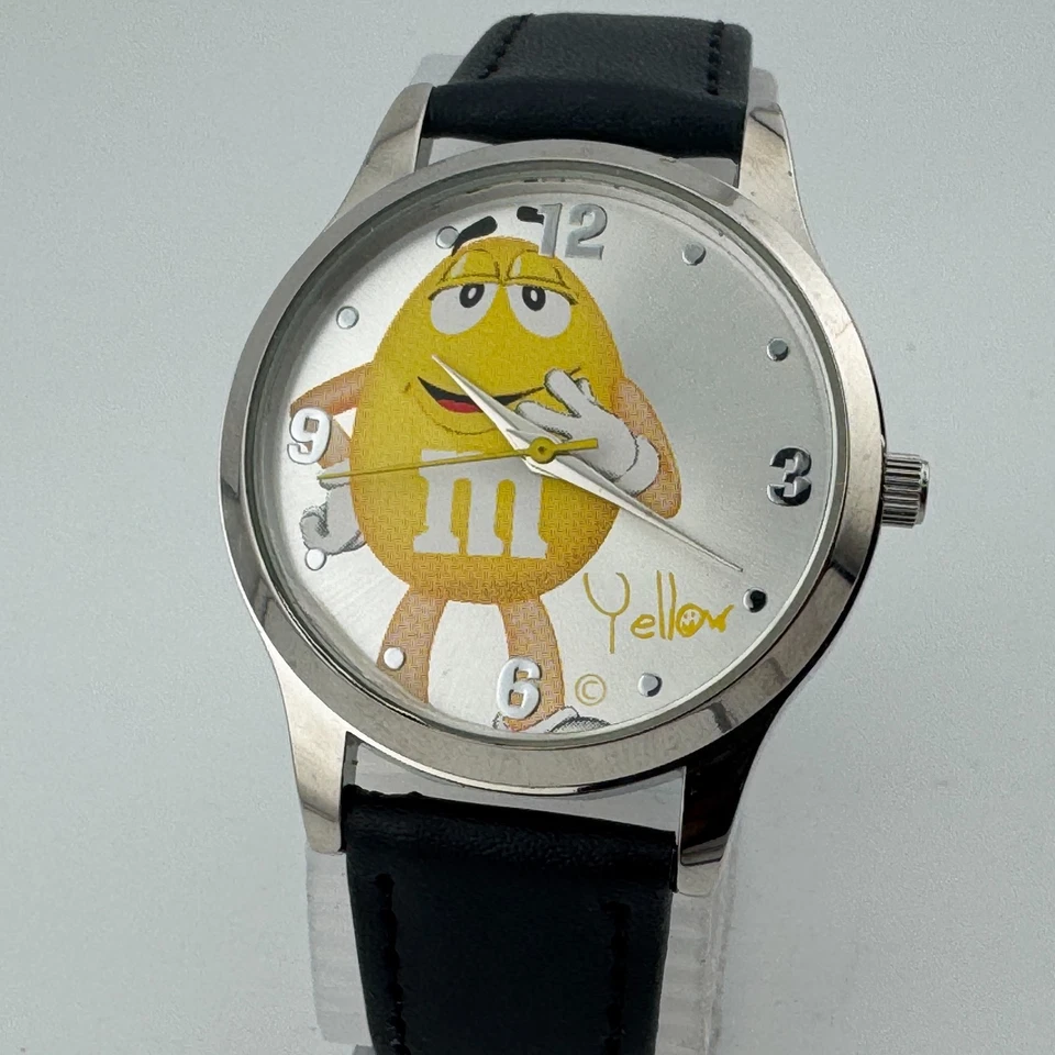 Reloj de Cuarzo Mars M&M Amarillo por MZB Hombre Cuero Plateado Japón Analógico Batería Nueva Foto 2 de 4