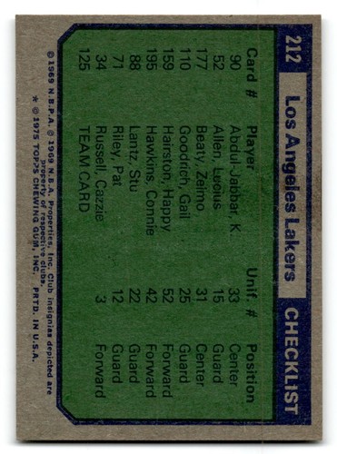 1975-76 Topps Basketball Poor to Good You Choose, Complete Your Set #1-330 - Bild 291 von 459