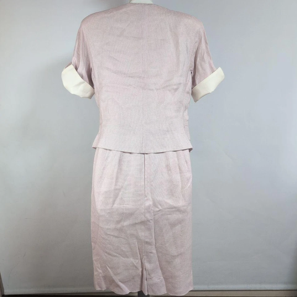 Chaqueta y falda rosa Christian Dior mangas enrollables talla S Foto 3 de 4