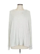 Olive and Oak Women Silver Long Sleeve T-Shirt L