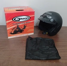 Gmax GM-32S Open-Face Helmet WPS-P Flat Black Sz-M (57-58cm) New G1320075