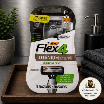 BIC Flex 4 Titanium Sensitive Disposable Razors 3 Count Men's Razor Discontinued