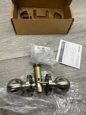 Emtek 5210ORUS15 Orb Interior Privacy Knobset w/ Square Rosette SATIN NICKEL